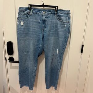 Old Navy Light Blue Distressed Boyfriend Jeans
